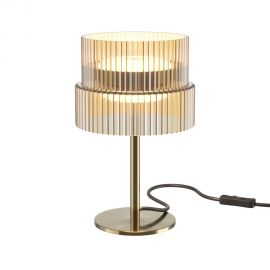 Veioza LED cu sticla canelata Scala bronz