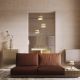 Pendule, Lustre suspendate - Lustra cu 3 pendule LED cu sticla canelata Scala bronz