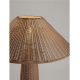 Stalpi - Lampa de podea din ratan sintetic pentru exterior Plom maro deschis