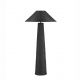 Stalpi - Lampa de podea din ratan sintetic pentru exterior Plom negru