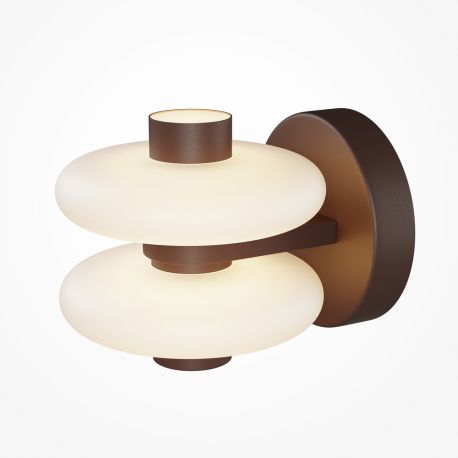 Aplice, corpuri de iluminat pentru pereti - Aplica de perete LED metal maro, sticla Nuvem