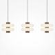 Pendule, Lustre suspendate - Lustra cu 3 pendule LED metal maro, sticla Nuvem