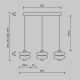 Pendule, Lustre suspendate - Lustra cu 3 pendule LED metal maro, sticla Nuvem