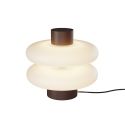 Mini Lampa de masa LED metal maro, sticla Nuvem