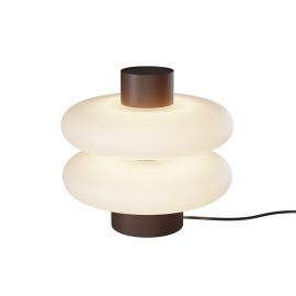 Mini Lampa de masa LED metal maro, sticla Nuvem