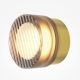 Aplice, corpuri de iluminat pentru pereti - Mini Aplica LED CCT cu striatii diagonale Olo alama
