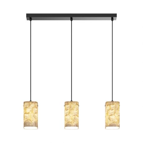 Pendule, Lustre suspendate - Lustra, Pendul Maris din metal auriu si scoica Capiz