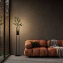 Lampadar modern cu vaza decorativa din sticla Ikebana