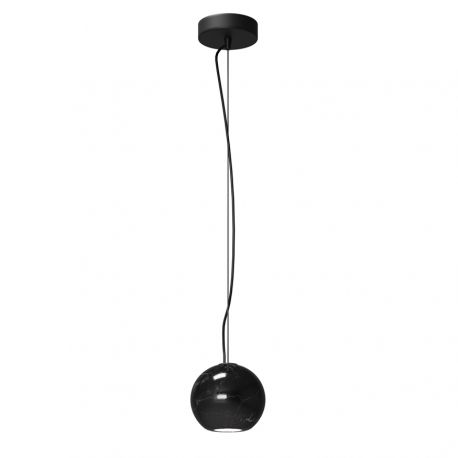 Pendule, Lustre suspendate - Lustra, Pendul minimalist sfera marmura neagra Texture