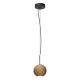 Pendule, Lustre suspendate - Lustra, Pendul minimalist sfera lemn natur Texture