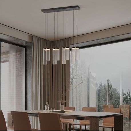 Pendule, Lustre suspendate - Lustra cu 8 pendule LED BRIELLE