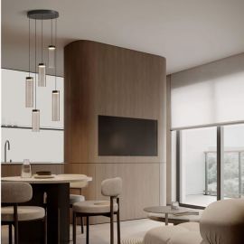 Pendule, Lustre suspendate - Lustra cu 5 pendule LED BRIELLE