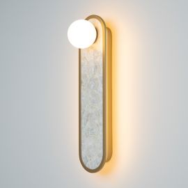 Aplice, corpuri de iluminat pentru pereti - Aplica LED mozaic din sidef natural Capiz Perlamour
