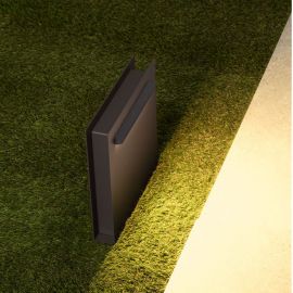 Mini Stalp de exterior LED 2700K, IP67 RECTO H-23cm gri inchis