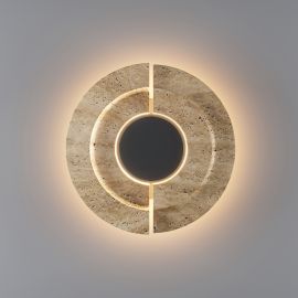Aplice, corpuri de iluminat pentru pereti - Aplica de perete LED din travertin natural Daylight