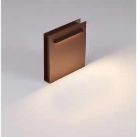 Stalpi - Mini Stalp de exterior LED 2700K, IP67 RECTO H-23cm corten