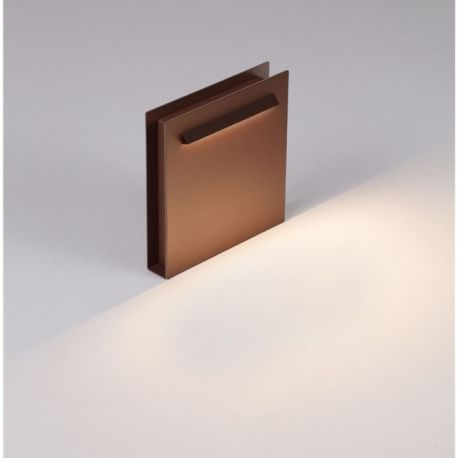 Stalpi - Mini Stalp de exterior LED 3000K, IP67 RECTO H-23cm corten