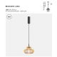 Pendule, Lustre suspendate - Lustra LED design japonez din lemn Namiki