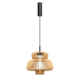 Pendule, Lustre suspendate - Lustra LED design japonez din lemn Namiki