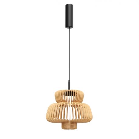 Pendule, Lustre suspendate - Lustra LED design japonez din lemn Namiki