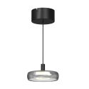 Lustra LED suspendata Float sticla fumurie