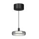 Lustra LED suspendata Float sticla fumurie