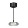 Lustra LED suspendata Float sticla fumurie
