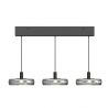 Lustra cu 3 pendule LED Float sticla fumurie