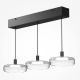 Pendule, Lustre suspendate - Lustra cu 3 pendule LED Float sticla transparenta