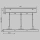 Pendule, Lustre suspendate - Lustra cu 3 pendule LED Float sticla transparenta