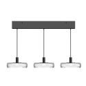 Lustra cu 3 pendule LED Float sticla transparenta
