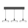 Lustra cu 3 pendule LED Float sticla transparenta