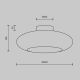 Lustre aplicate - Lustra LED aplicata tavan din aluminiu gri Aros