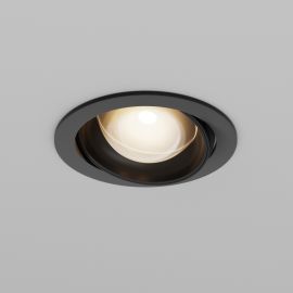 Spot incastrabil LED directionabil IP44 Lens negru 3000K 12W