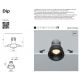 Spoturi tavan fals - Spot incastrabil LED Dip negru 3000K 10W