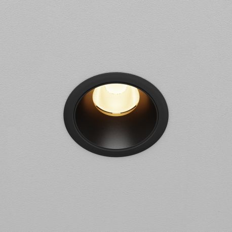 Spoturi tavan fals - Spot incastrabil LED Dip negru 3000K 10W