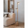 Lampadar LED din lemn de frasin natur Okinawa
