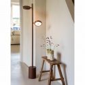 Lampadar LED din lemn de frasin maro Okinawa