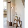 Lampadar LED din lemn de frasin maro Okinawa