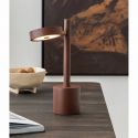 Lampa de masa LED din lemn de frasin maro Okinawa