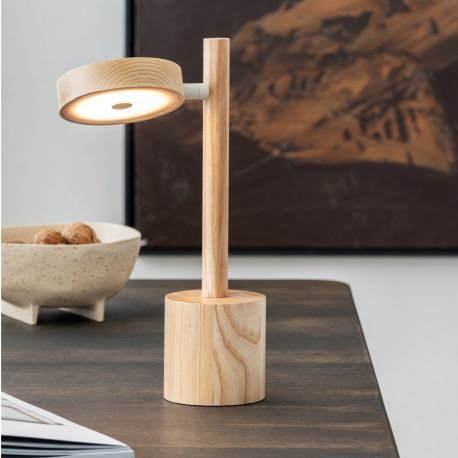 Veioze - Lampa de masa LED din lemn de frasin natur Okinawa