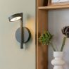Aplica de perete LED din lemn de frasin verde Okinawa