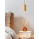 Pendule, Lustre suspendate - Pendul cu Spot din bambus natur Java