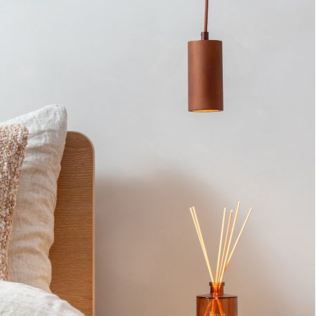 Pendule, Lustre suspendate - Pendul cu Spot din bambus maro Java