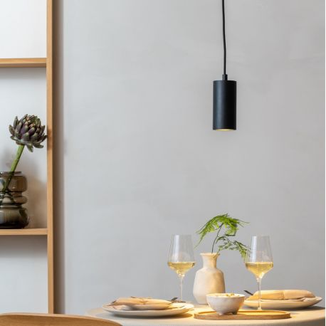 Pendule, Lustre suspendate - Pendul cu Spot din bambus negru Java
