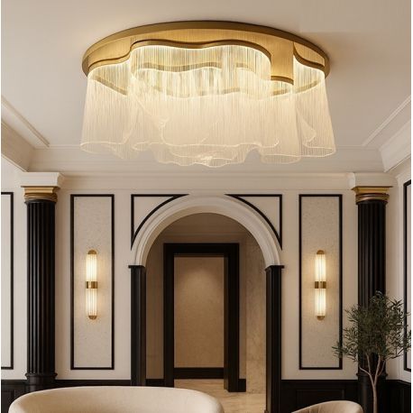 Lustre aplicate - Lustra tavan, Plafoniera moderna XXL Firefly 180 auriu