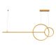 Pendule, Lustre suspendate - Lustra aurie inelara LED Range 120cm