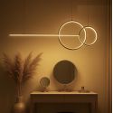 Lustra aurie inelara LED Range 120cm
