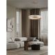 Pendule, Lustre suspendate - Lustra LED design circular OLIVIA bej D-60cm
