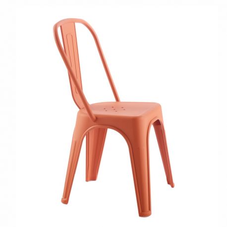 Scaune - Scaun de exterior design industrial Loft portocaliu